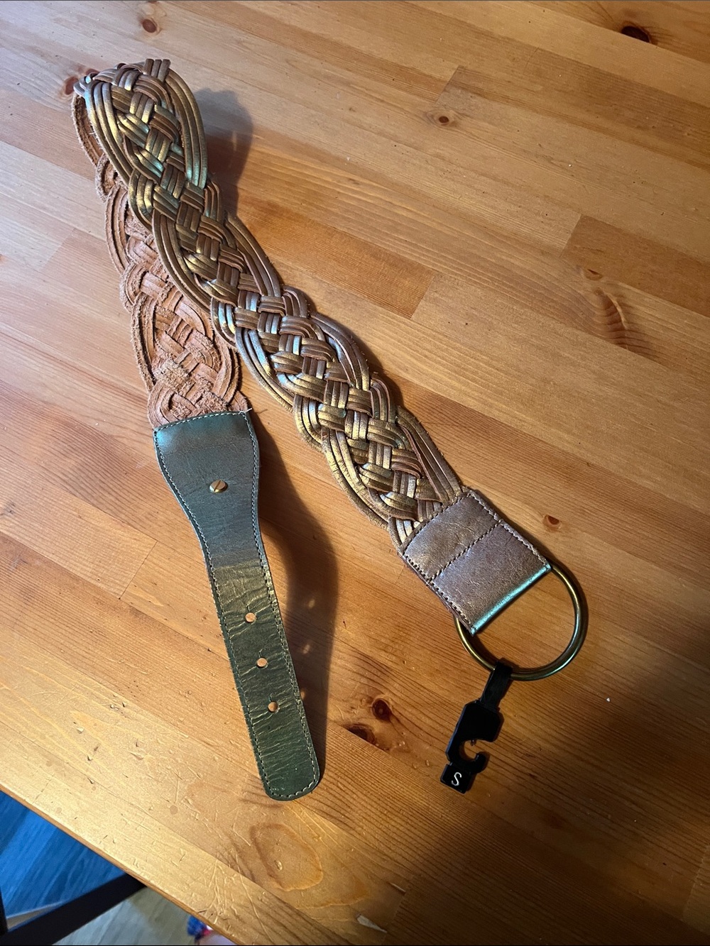 The Limited Braided Leather Belt in Tan and Olive